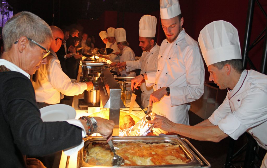 Ein Teil des Buffets nach der Show